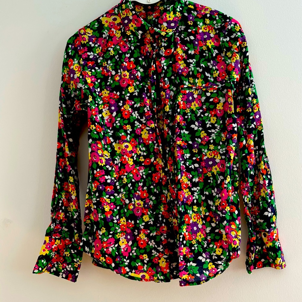 Floral print button down